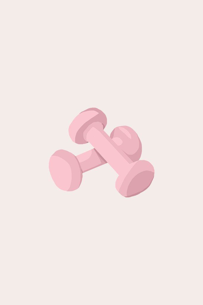Illustration of a pair of pink hand weights